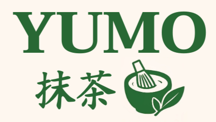 YUMO logo with green text and a tea cup icon on a white background